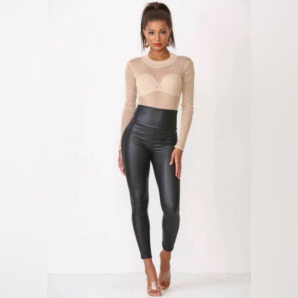 Faux Leather Leggings - Picture 1 of 4